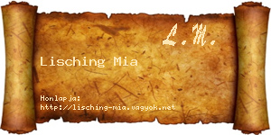Lisching Mia névjegykártya
