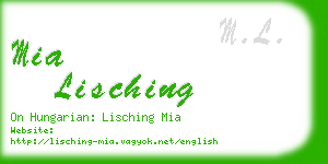 mia lisching business card